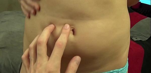  Belly Button Play and Cum in her Cute Belly Button